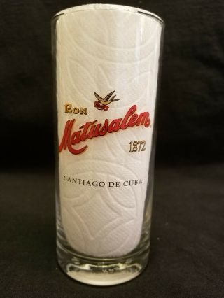 VTG Ron Matusalem 1872 Cuban Rum Famous Cuban Cabaret & Bar Glass w/original box 7