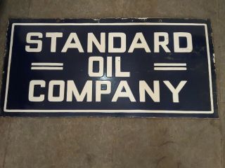 Porcelain Standard Oil Company Enamel Sign Size 17.  5 " X 36 " Inches
