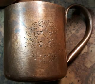 Cock ' n Bull Copper Moscow Mule Mug 1940 ' s and 2 West Bend Alum.  COPPER mugs 4