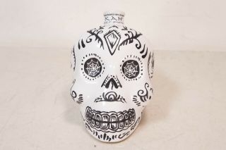 KAH Tequila 750 ML Day Of The Dead Empty Skull Bottle Rare Ceramic 2