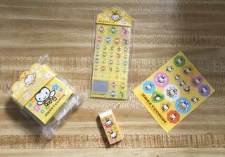 Sanrio Sweet Coron Box Roll Stickers Sheet Tile Stickers W Mirror Sticker Eraser