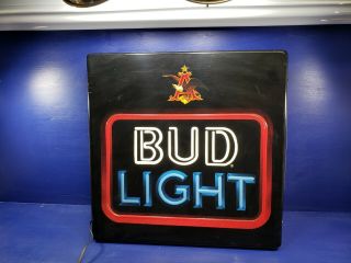 Bud Light Beer Light Sign Tavern Man Cave Bar Neon Look Model 810 - 010 2