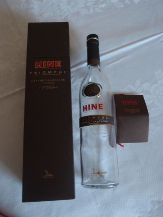 Hine Triomphe Crande Champagne Cognac Empty Bottle And Box