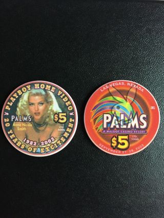 Palms Casino Las Vegas $5 Anna Nicole Smith 2002 Casino Chip Uncirculated/mint
