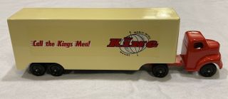 Ralstoy Diecast Truck With King World Wide Movers Logo