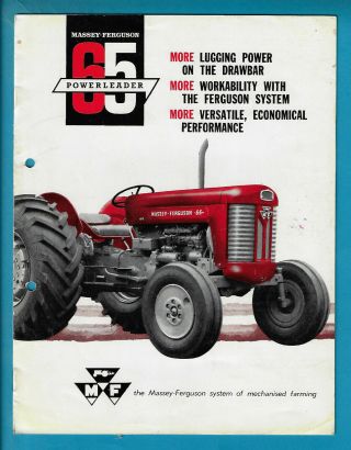 Massey Ferguson 65 Powerleader Tractor 12 Page Brochure