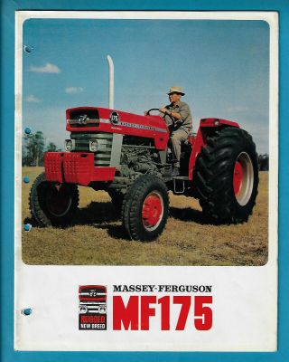 Massey Ferguson Mf175 Tractor 20 Page Brochure Plus Flap