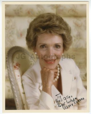 Nancy Reagan - U.  S.  First Lady,  Ronald Reagan - Autographed 8x10 Photograph