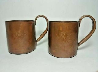 Vintage Moscow Mule Copper Cup Cock N Bull product Set of 2 2