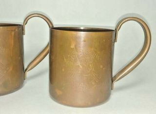Vintage Moscow Mule Copper Cup Cock N Bull product Set of 2 4