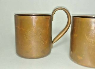 Vintage Moscow Mule Copper Cup Cock N Bull product Set of 2 5