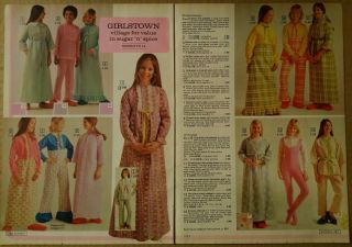 1972 Vintage Paper Print Ad 3 - Pg Gown Sleeper Pyjamas Bra Panties Slip Underwear