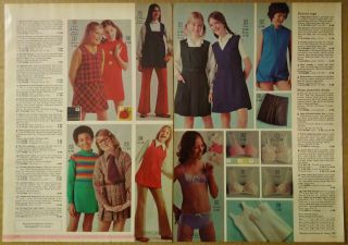 1972 Vintage PAPER PRINT AD 3 - pg gown sleeper pyjamas bra panties slip underwear 2