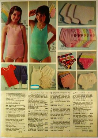 1972 Vintage PAPER PRINT AD 3 - pg gown sleeper pyjamas bra panties slip underwear 4