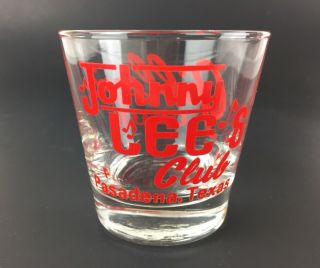 Gilley ' s Club & Johnny Lee ' s Club Cocktail Rock Glass Pasadena TX Urban Cowboy 5