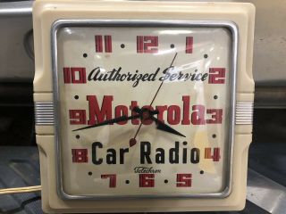 Motorola Car Radio Vintage Telechron Clock