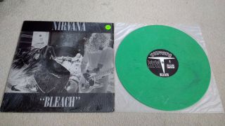 Nirvana - Bleach Lp Green Marble Variant One Of A Kind Sub Pop Sp34 Mudhoney