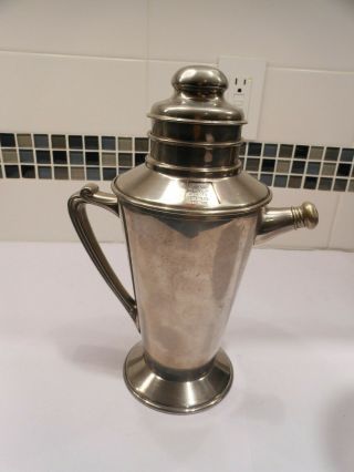 Vintage Keystone Wear 11 Inch High Cocktail Shaker With Dial A Drink Recipe Band