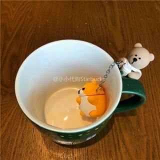 China 2019 Starbucks 16oz Coffee Paradise Bear Tea Strainer Mug 3