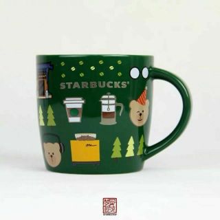 China 2019 Starbucks 16oz Coffee Paradise Bear Tea Strainer Mug 7