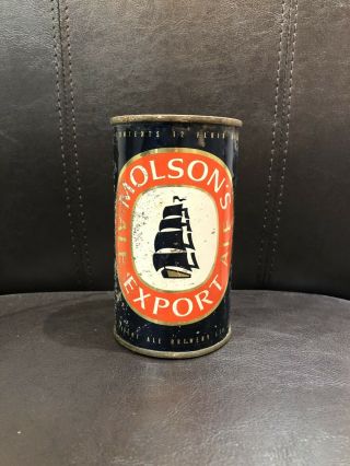 Rare Molson Export Flat Top Beer Can - Canadian