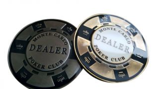 Monte Carlo Poker Dealer Button Metal Matching For Monte Carlo Poker Chips