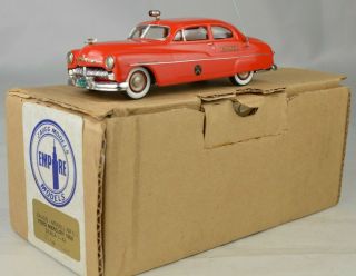 Zaugg Models Tin Wizard 5a 1950 Mercury " Fdny " Chief Auto 1:43 Scale W/box