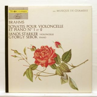 Janos Starker,  Sebok - Brahms Cello & Piano Sonatas Nos.  1 & 2 Mercury Fra Lp Ex,