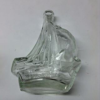 Vintage Santa Maria Glass Ship Liquor Bottle Decanter