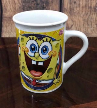 Sponge Bob Square Pants Face Coffee Mug Cup 2014 Viacom 8 Oz Ceramic
