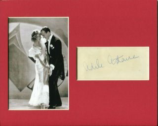 Adele Astaire Vaudeville Broadway Actor Signed Autograph Photo Display With Fred
