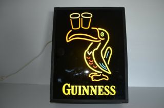 Guinness Irish Lager Ale Toucan Neon Sign Beer Bar Pub Light 18 " X 14 "