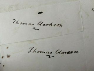 THOMAS CLARKSON (1760 - 1846) - Abolitionist - Against Slave Trade - Autograph 3