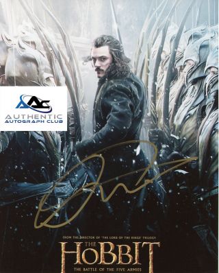 Luke Evans Autograph Signed 8x10 Photo The Hobbit Bard
