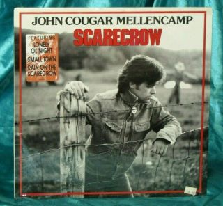 1985 Rock Lp: John Cougar Mellencamp - Scarecrow - Riva 824 - 865 - 1 M - 1