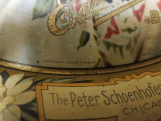 ANTIQUE PRE PROHIBITION EDELWEISS METAL BEER TRAY,  PETER SCHOENHOFEN BREWING CO. 7