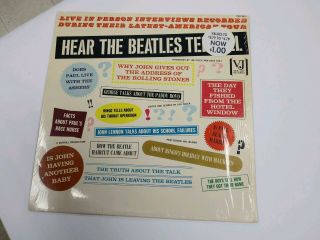 ‘here The Beatles Tell All’ 1964 Mono Lp In Shrink Unplayed Record