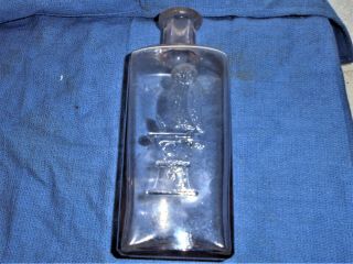 Vintage The Owl Drug Company Medicine Bottle,  One Wing - 7 1/2 " Tall - Clear