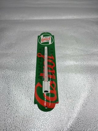 Castrol Thermometer Gas Oil Porcelain Advertising Sign