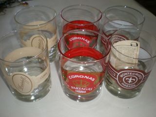 Set Of 6 Vintage Neiman Marcus Cocktail Glasses/tumblers,  Cuba Habana Coronas,  D