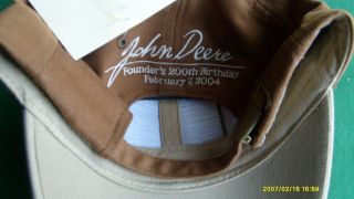 John Deere Cap - Limited Edition - Founder’s 200th Birthday,  February 7,  2004 3
