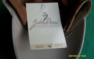 John Deere Cap - Limited Edition - Founder’s 200th Birthday,  February 7,  2004 4