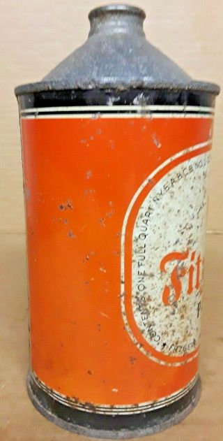 FITZGERALD ' S PALE ALE IRTP QUART CONE TOP BEER CAN TROY,  YORK NY 32 OUNCE OZ 4