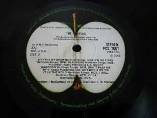 THE BEATLES,  THE WHITE ALBUM,  1968 UK STEREO APPLE LABEL 2 LP SET COMPLETE. 3