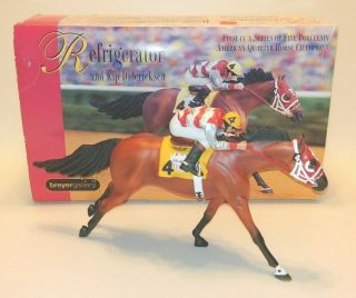 Breyer Gallery Porcelain Race Horse Refrigerator W/kip Dickerson Nib