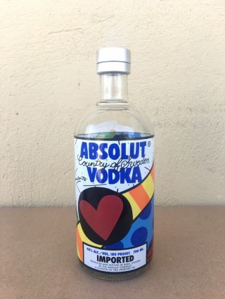 Absolut Vodka Britto 700ml Limited Edition Bottle Empty