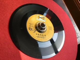 H.  T.  F.  DOO WOP “ RICHIE “ — CHERIE / DREAM LOVER 45 KIP RECORDS STRONG  2