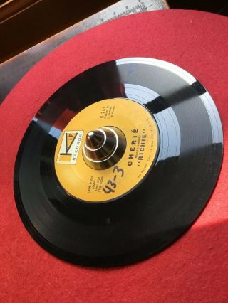 H.  T.  F.  DOO WOP “ RICHIE “ — CHERIE / DREAM LOVER 45 KIP RECORDS STRONG  3