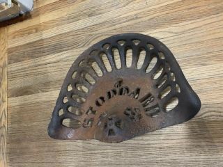 Vintage Stoddard Cast Iron Tractor Seat Antique Farm Tools Equipment Implement