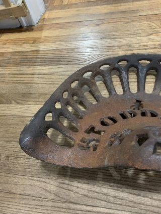 Vintage Stoddard Cast Iron Tractor Seat Antique Farm Tools Equipment Implement 2